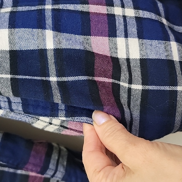 Boston Traders Blue, Pink & White Plaid Hooded Shirt Jacket M - Picture 14 of 15